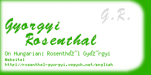gyorgyi rosenthal business card